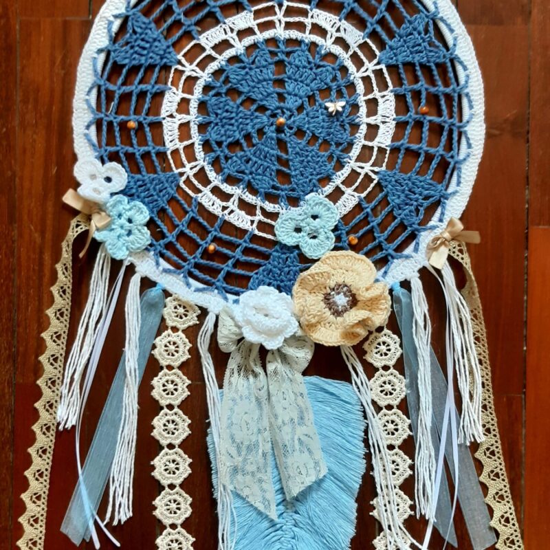 Acchiappasogni azzurro 2 di Crazycrochet